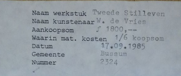 foto 1 Vries, W. de